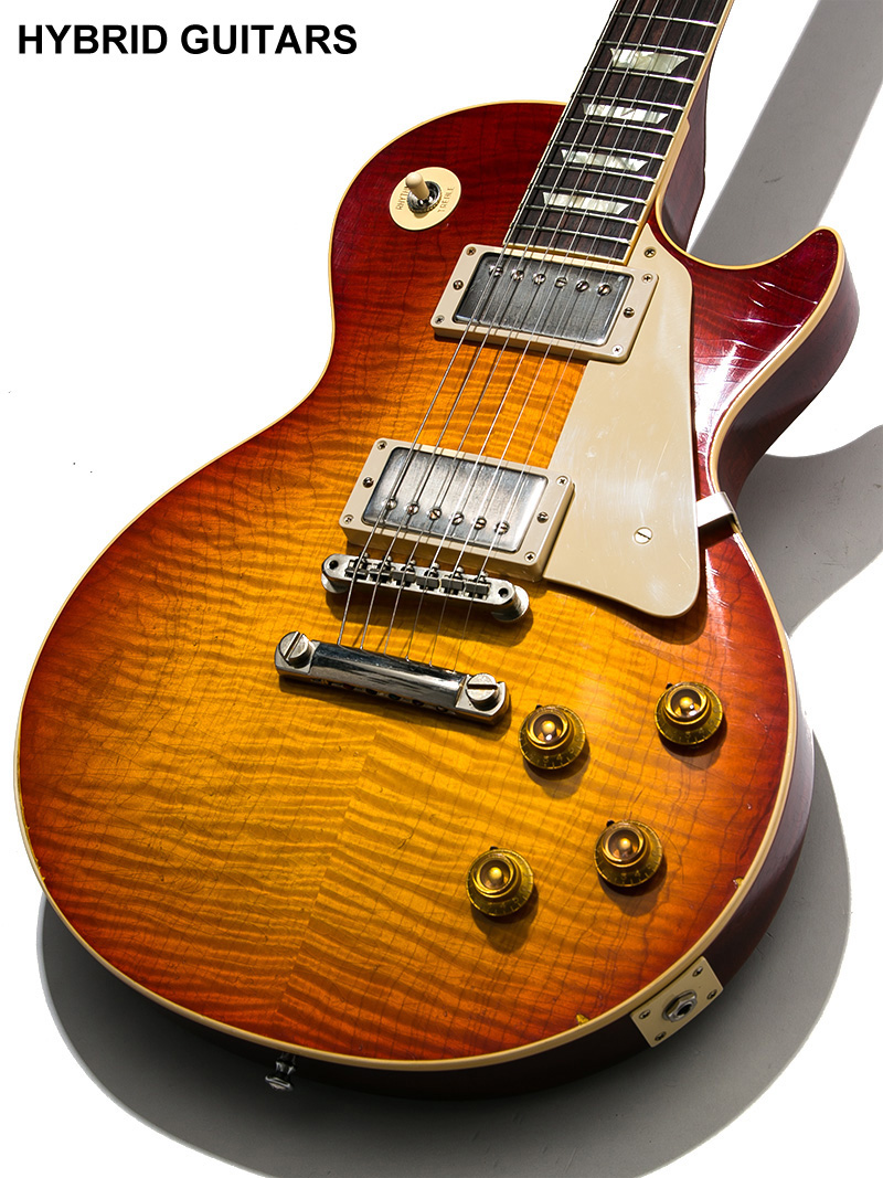 Gibson Custom Shop Murphy LAB 1959 Les Paul Standard Reissue 1-Piece Lightweight Mahogany Light Aged  Cherry Suburst 3