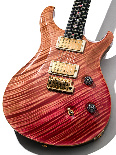 Paul Reed Smith(PRS) Private Stock Custom24 1-Piece Curly Maple Top & African Blackwood F.B. Bonnie Pink Crossfade