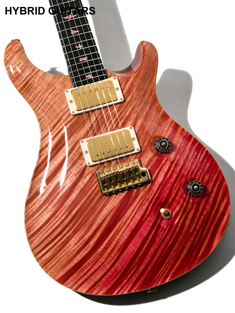 Paul Reed Smith(PRS) Private Stock Custom24 1-Piece Curly Maple Top & African Blackwood F.B. Bonnie Pink Crossfade 11