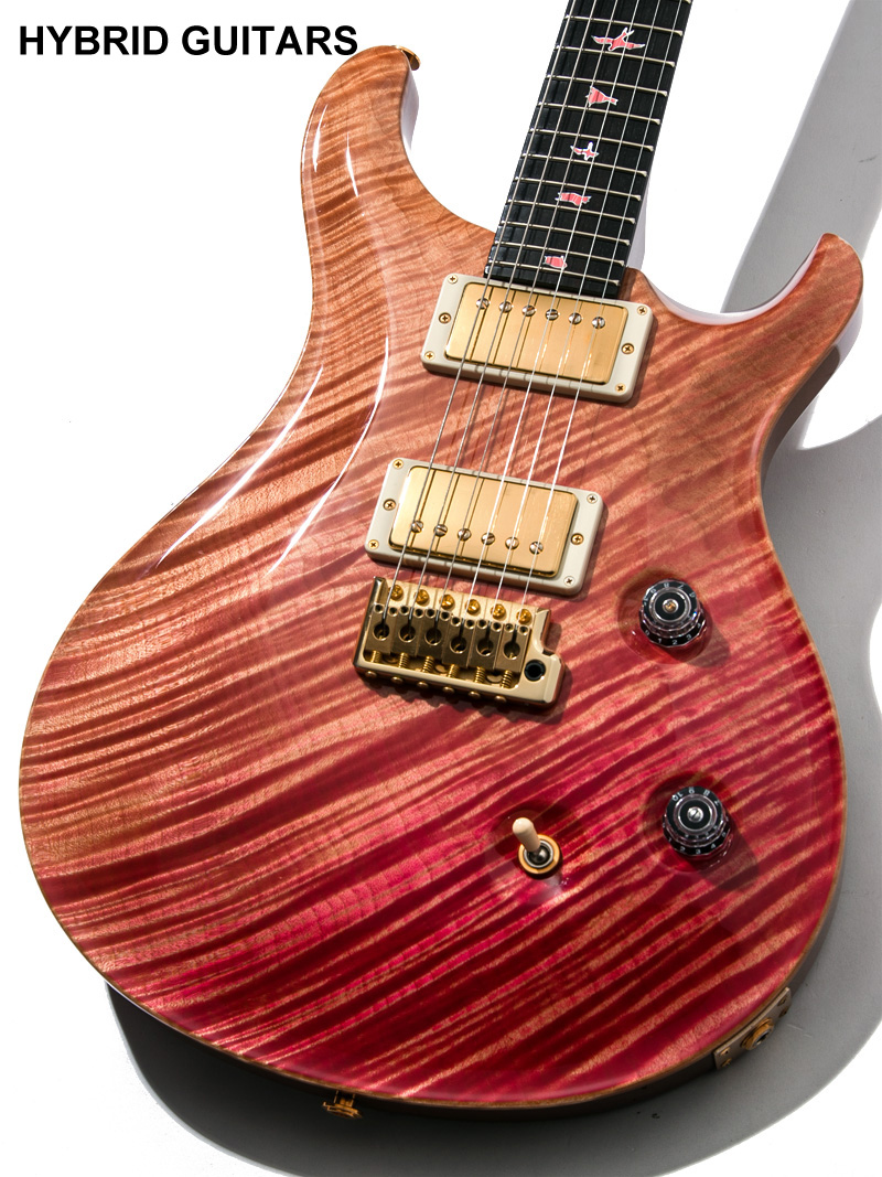 Paul Reed Smith(PRS) Private Stock Custom24 1-Piece Curly Maple Top & African Blackwood F.B. Bonnie Pink Crossfade 3