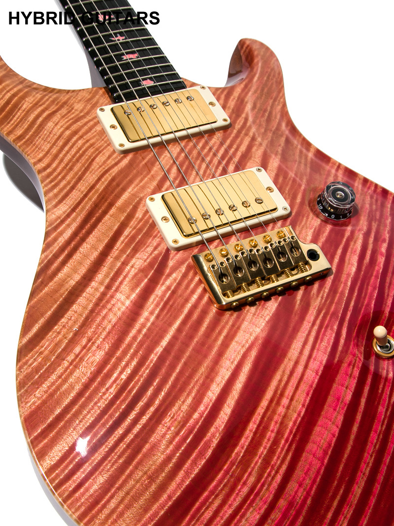 Paul Reed Smith(PRS) Private Stock Custom24 1-Piece Curly Maple Top & African Blackwood F.B. Bonnie Pink Crossfade 9