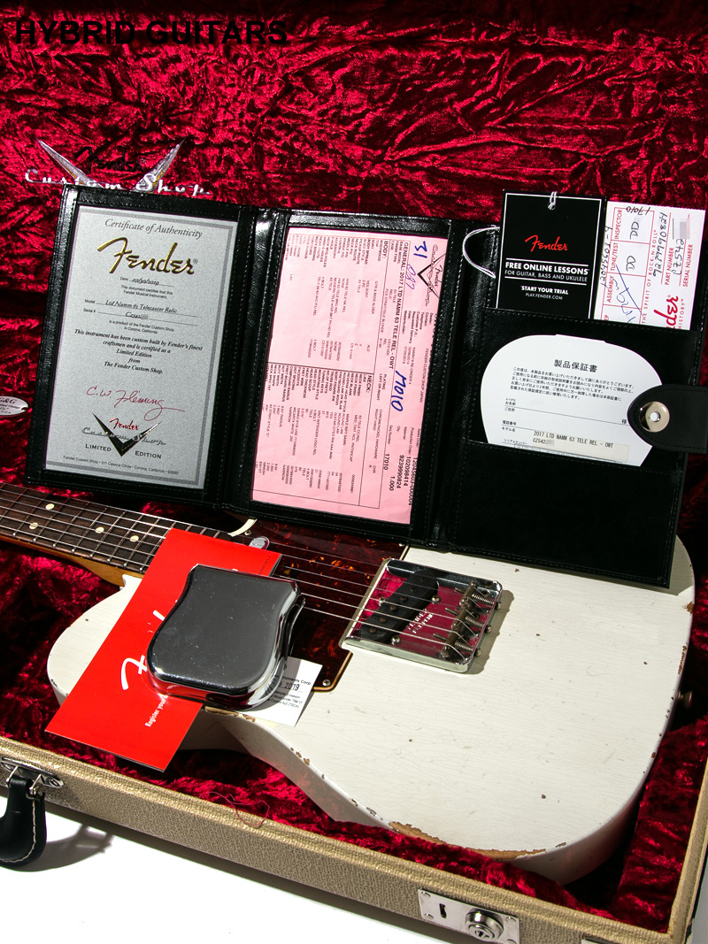 Fender Custom Shop NAMM Limited Re-Order & 30th Anniversary Limited 1963 Telecaster Relic Olympic White Matching Head 13