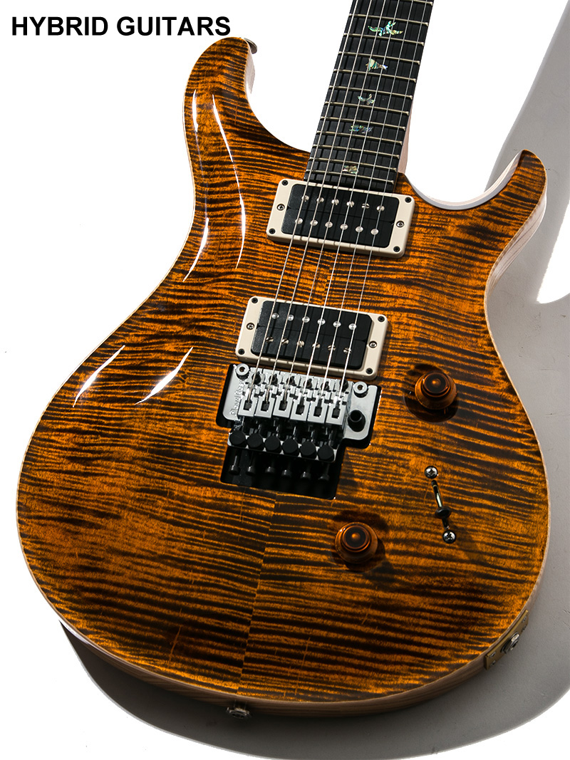 Paul Reed Smith(PRS) Custom 24 Floyd Rose Wood Library 10Top with FRT Yellow Tiger 3