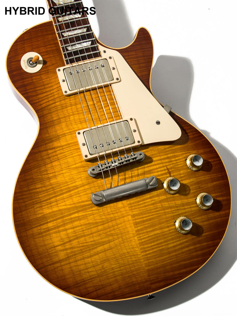 Gibson Custom Shop Historic Collection 1960 Les Paul Standard Reissue Figured VOS with Bare Knuckle Iced Tea Burst 12