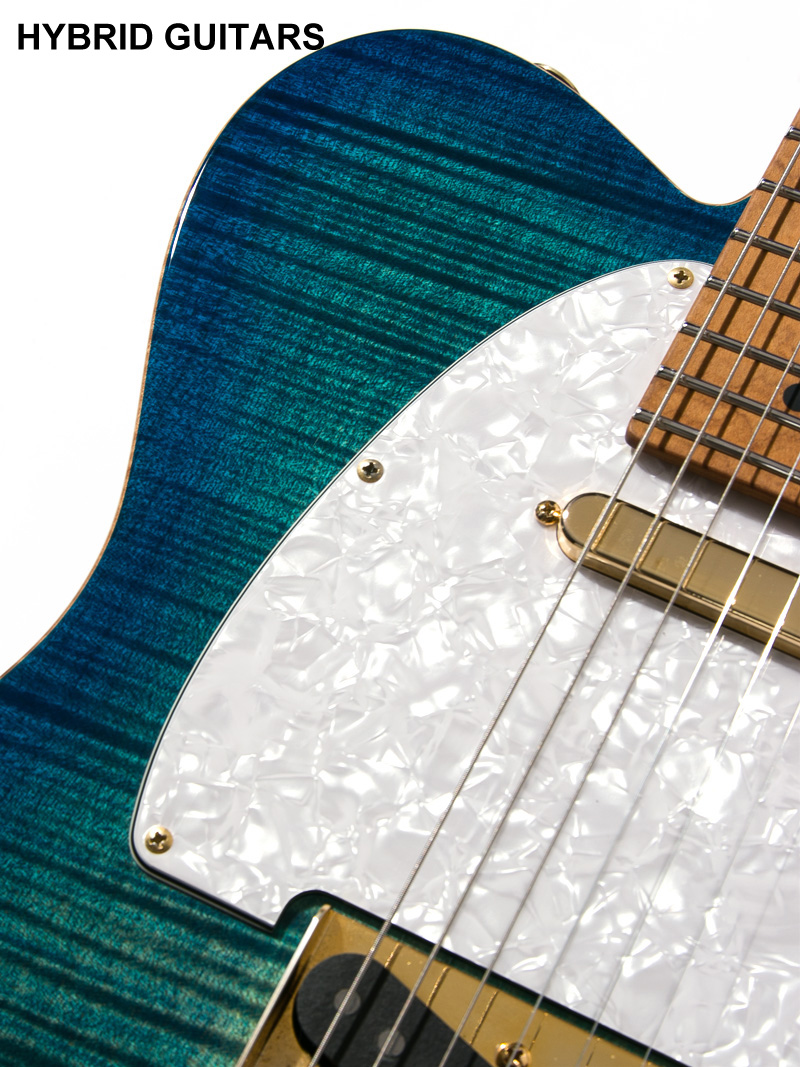 Suhr Limited Edition Classic T Deluxe Aqua Blue Burst 10