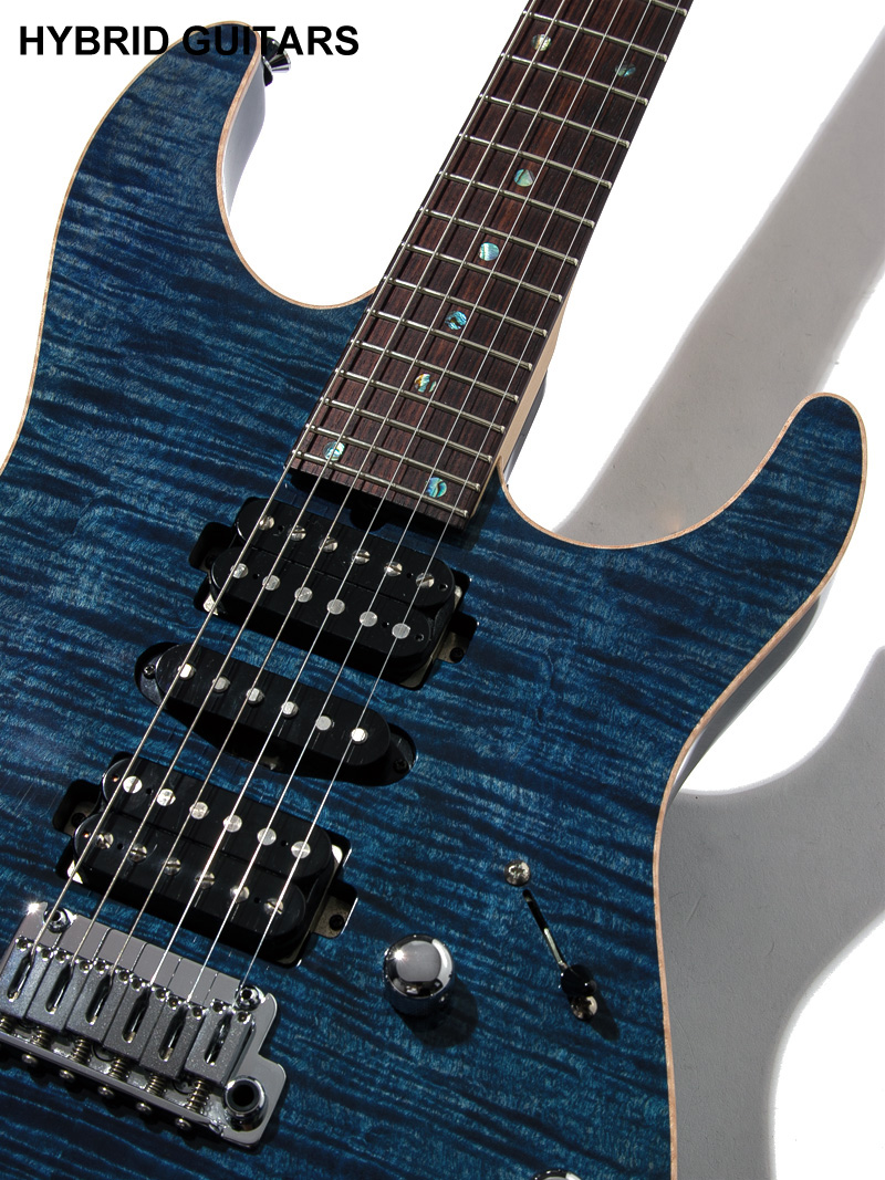T's Guitars DST-Pro 24 Flame Top Arctic Blue 9