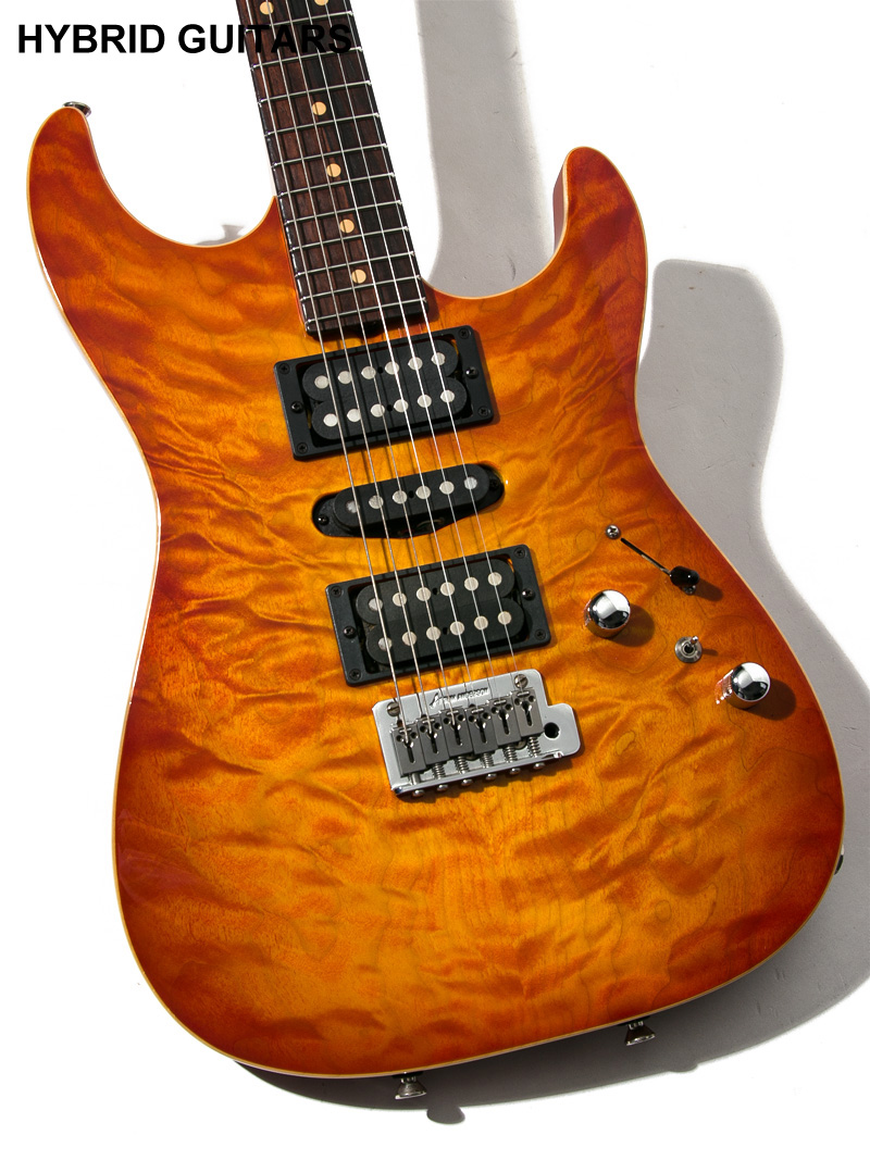 Tom Anderson Hollow Drop Top Fire Burst with Binding  13