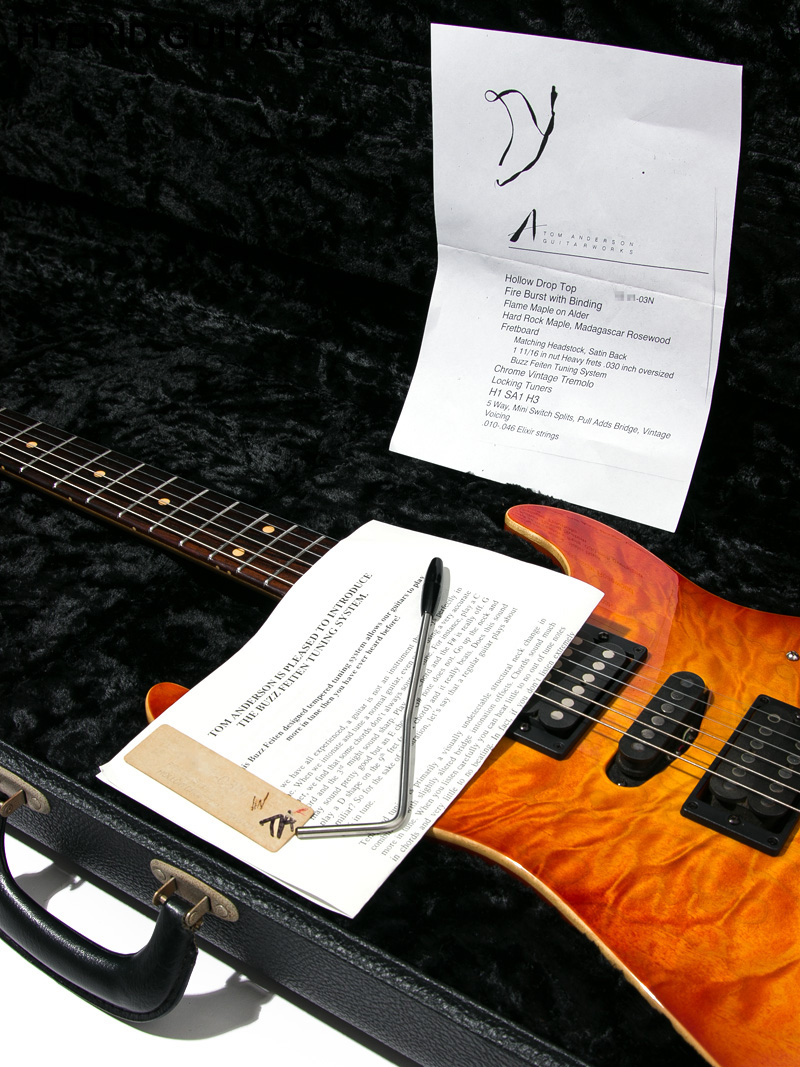 Tom Anderson Hollow Drop Top Fire Burst with Binding  17