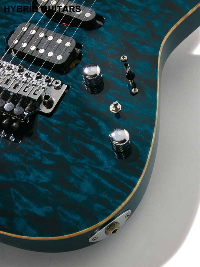 Schecter EX4B-CTM FRT M/M Black Aqua 10