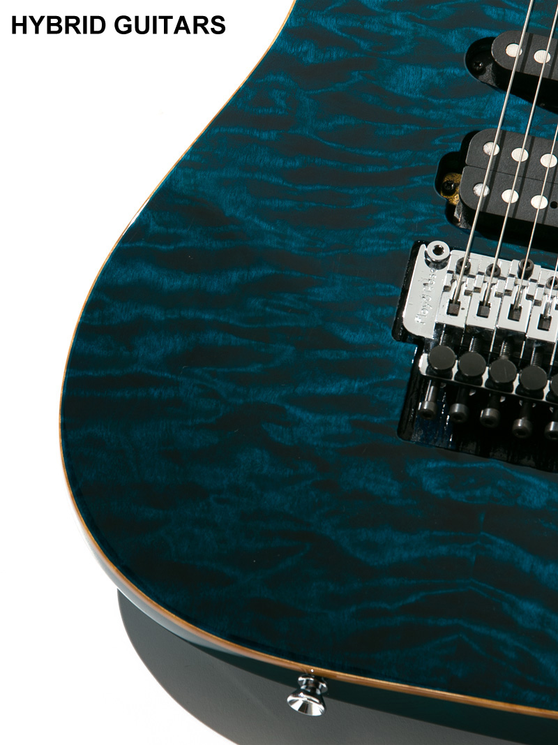 Schecter EX4B-CTM FRT M/M Black Aqua 12