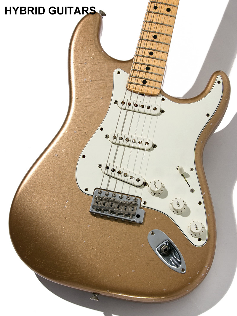 Fender Custom Shop MBS Builder Select 1969 Stratocaster Josefina Campos Journeyman Relic Shoreline Gold Master Built by Greg Fessler 3