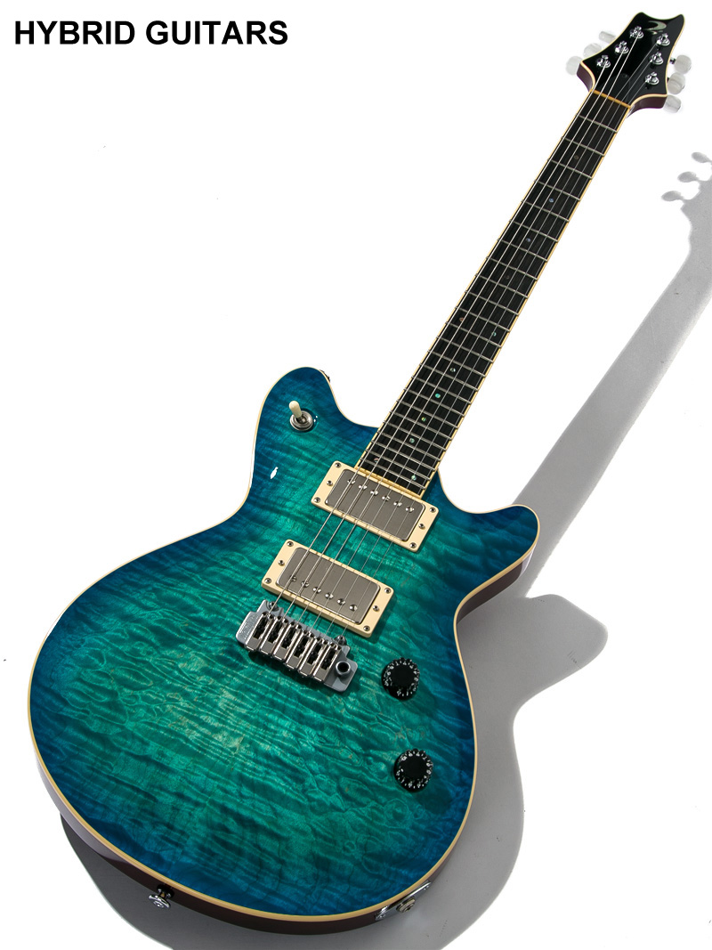 T's Guitars ARC-STD 24 Quilt Centura Blue 1