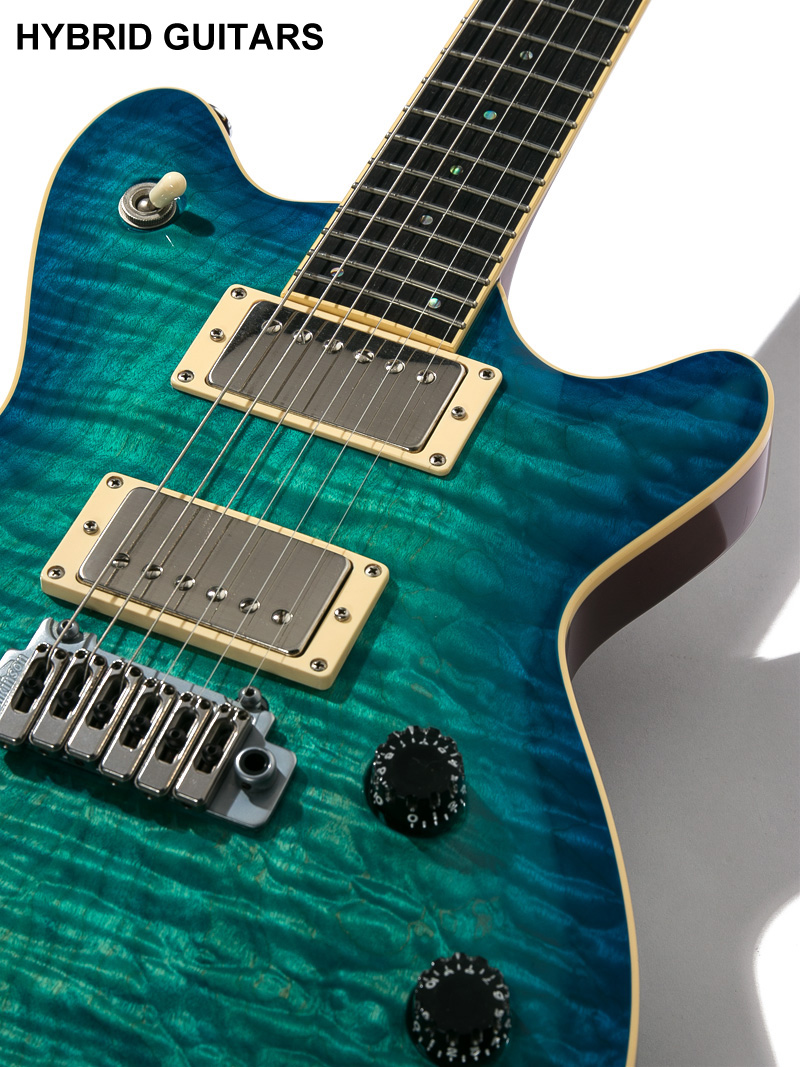 T's Guitars ARC-STD 24 Quilt Centura Blue 9