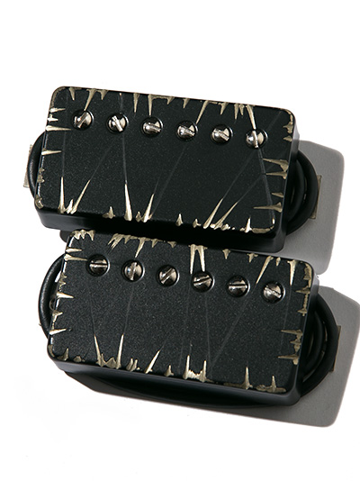 Bare Knuckle Pickups Nailbomb 6st Set Black Battleworn 4con Short-Leg Std-Space