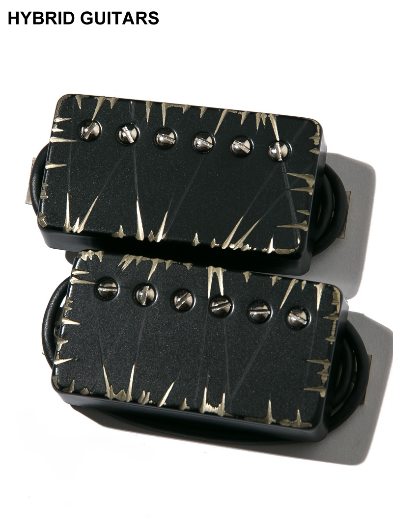 Bare Knuckle Pickups Nailbomb 6st Set Black Battleworn 4con Short-Leg Std-Space 1