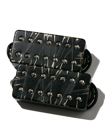 Bare Knuckle Pickups Juggernaut 7st Set Black Battleworn 4con Short-Leg 