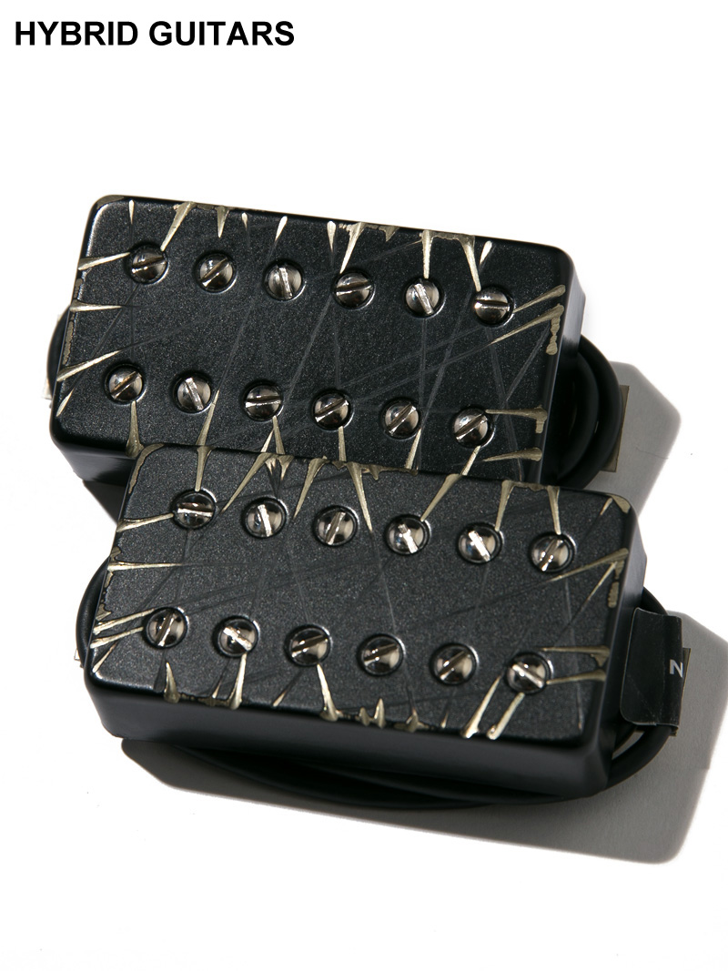 Bare Knuckle Pickups Juggernaut 6st Set Black Battleworn 4con Short-Leg Std-Space 1