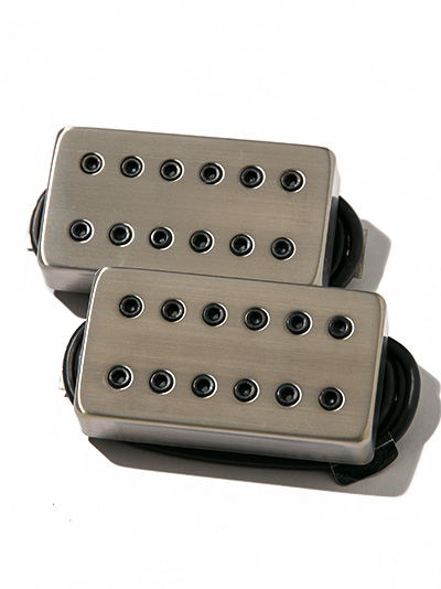 Bare Knuckle Pickups Aftermath 6st Set Brushed Nickel 4con Short-Leg Std-Space