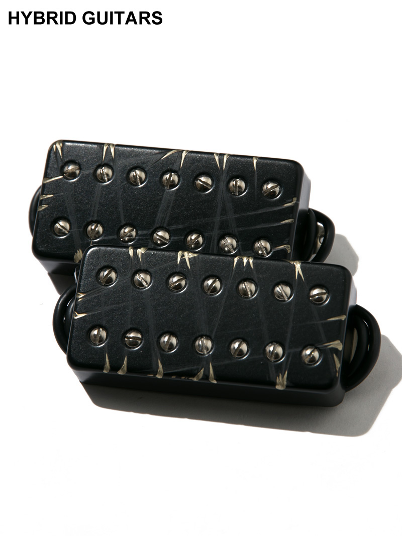 Bare Knuckle Pickups Aftermath 7st Set Black Battleworn 4con Short-Leg  1