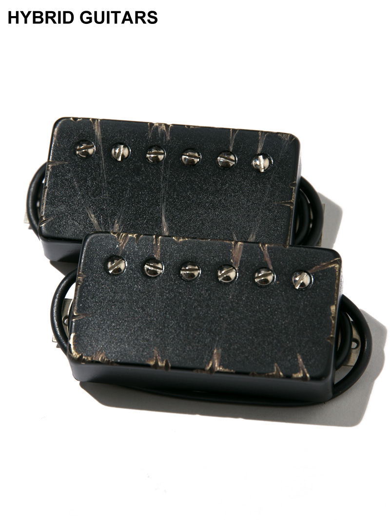 Bare Knuckle Pickups Miracle Man 6st Set Black Battleworn 4con Short-Leg Std-Space 1