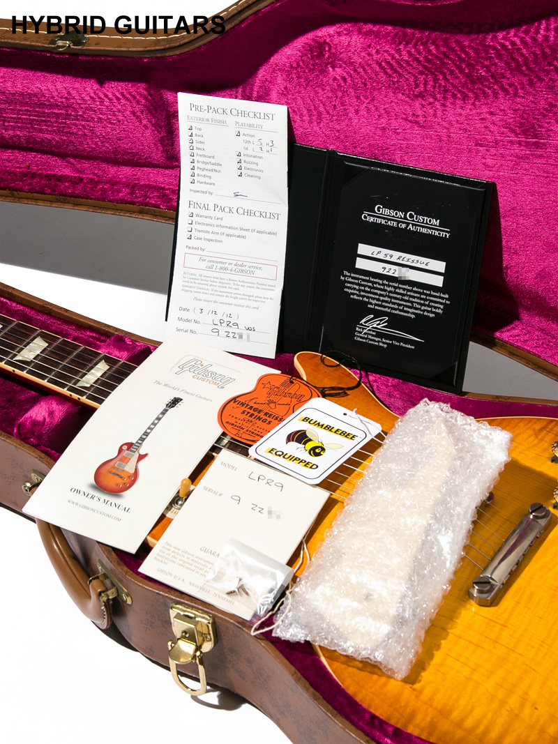 Gibson Custom Shop Historic Collection 1959 Les Paul Standard Reissue VOS Honey Burst  15