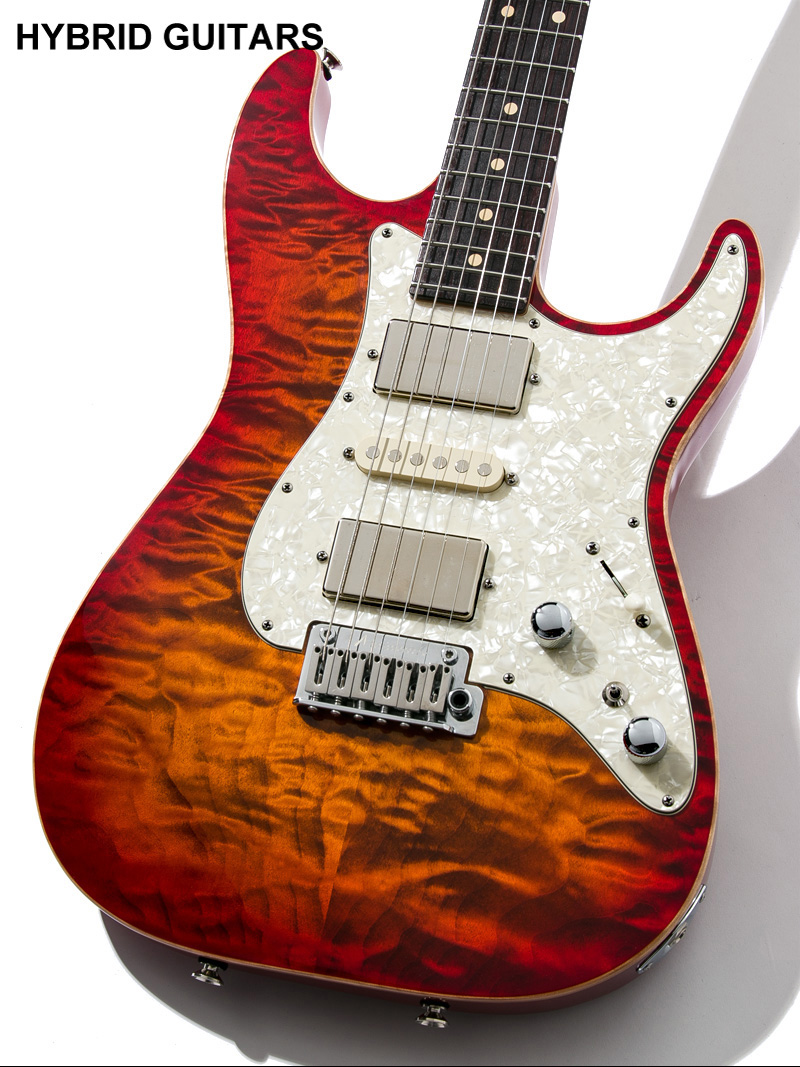 Tom Anderson Drop Top Classic Quilt Top Ginger Burst with Binding  3