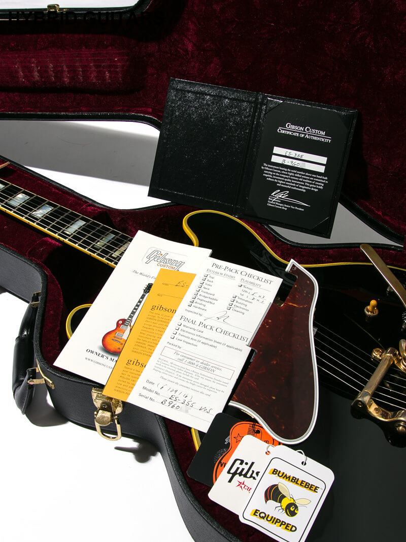 Gibson Custom Shop Limited Run 50s ES-355 Bigsby VOS Antique Ebony 15