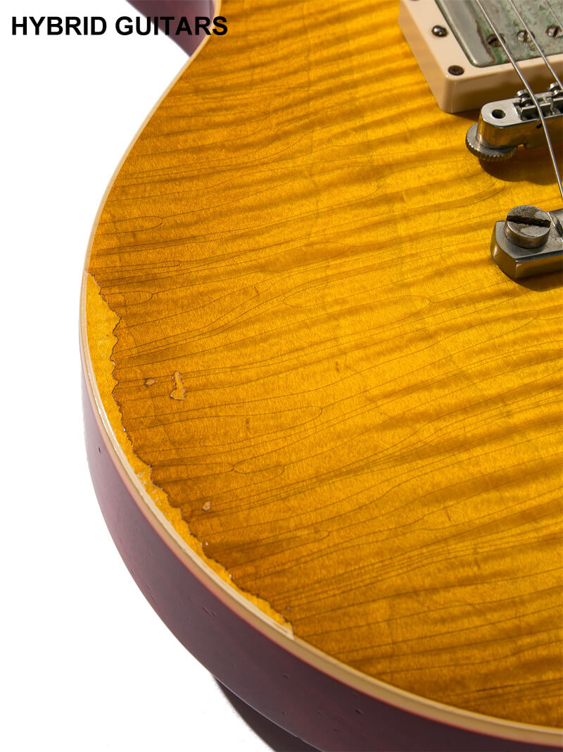 Gibson Custom Shop Hand Select 1P-Mahogany Historic Collection 1959 Les Paul Reissue Heavy Aged Double Dirty Lemon 12