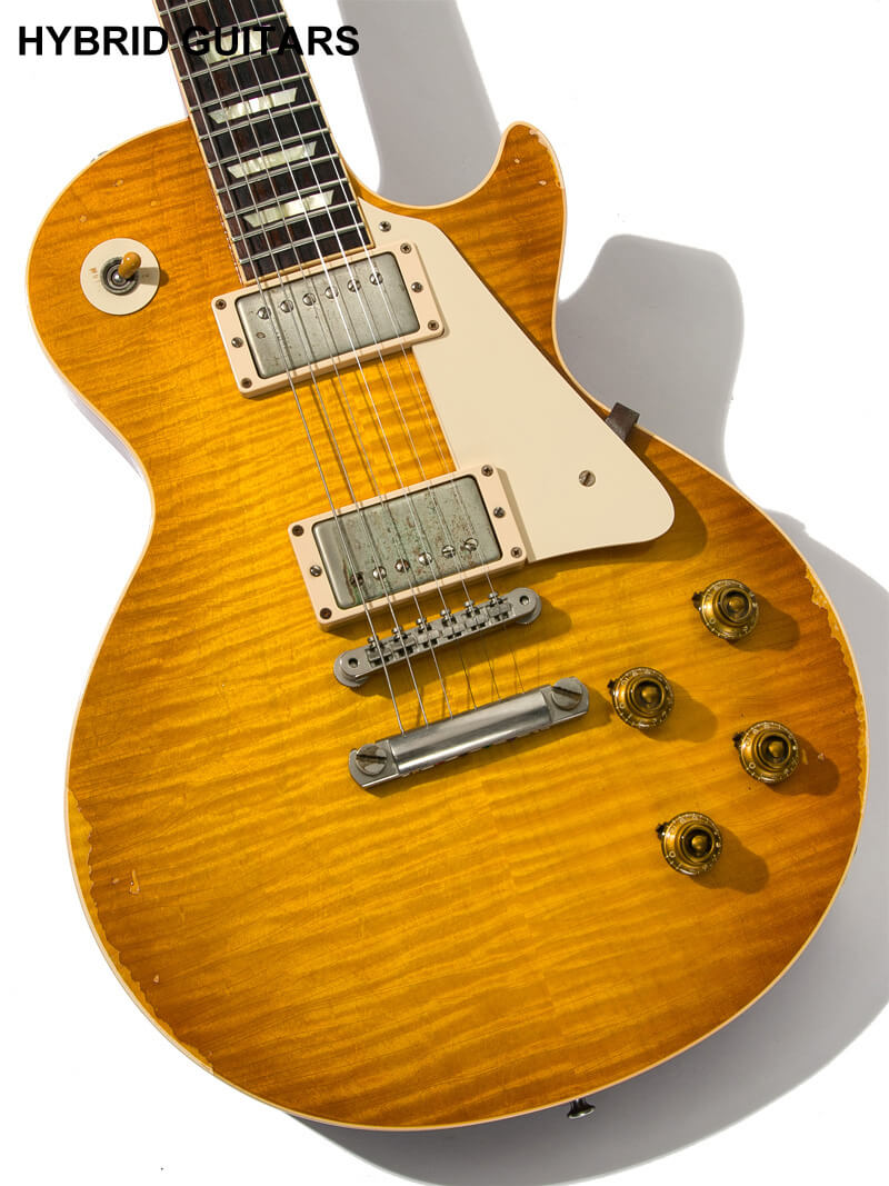 Gibson Custom Shop Hand Select 1P-Mahogany Historic Collection 1959 Les Paul Reissue Heavy Aged Double Dirty Lemon 13