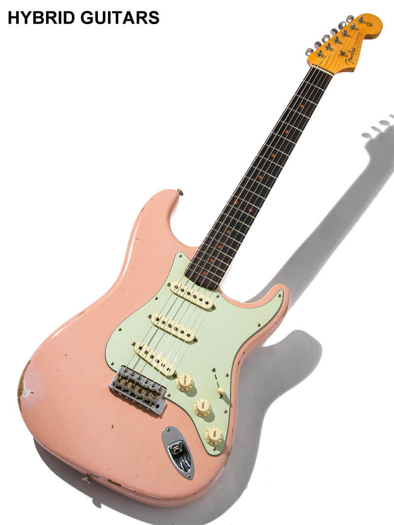 Fender Custom Shop 30th Anniversary Limited Custom Built 1960 Stratocaster Heavy Relic Aged Shell Pink  1