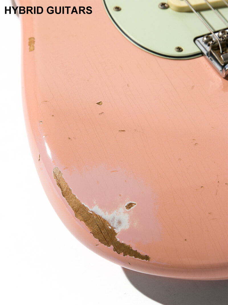 Fender Custom Shop 30th Anniversary Limited Custom Built 1960 Stratocaster Heavy Relic Aged Shell Pink  12