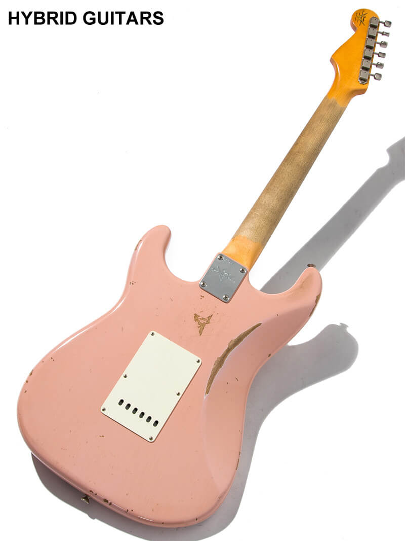 Fender Custom Shop 30th Anniversary Limited Custom Built 1960 Stratocaster Heavy Relic Aged Shell Pink  2