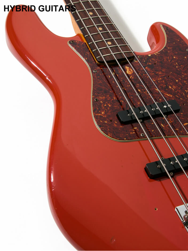 Fender Custom Shop MBS 1961 Jazz Bass Matching Head Fiesta Red Master Built by Mark Kendrick 11