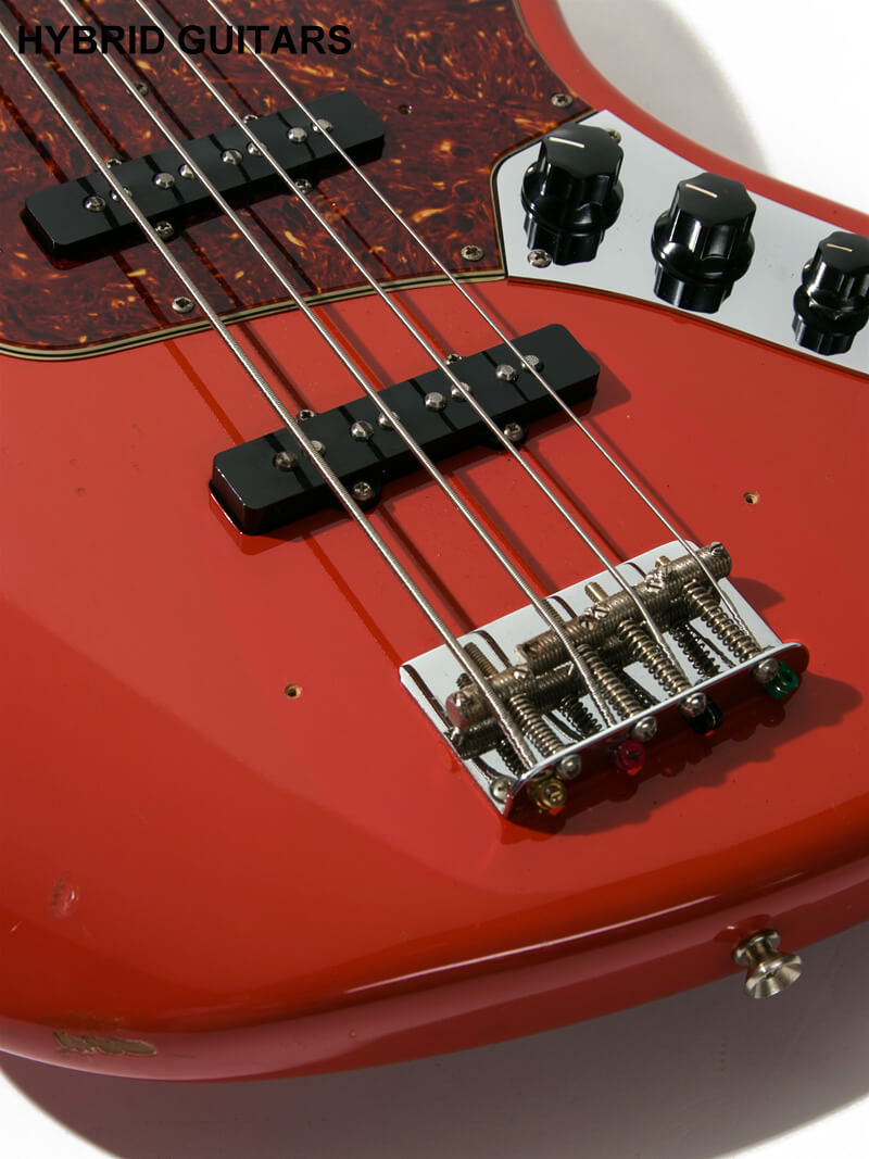 Fender Custom Shop MBS 1961 Jazz Bass Matching Head Fiesta Red Master Built by Mark Kendrick 12