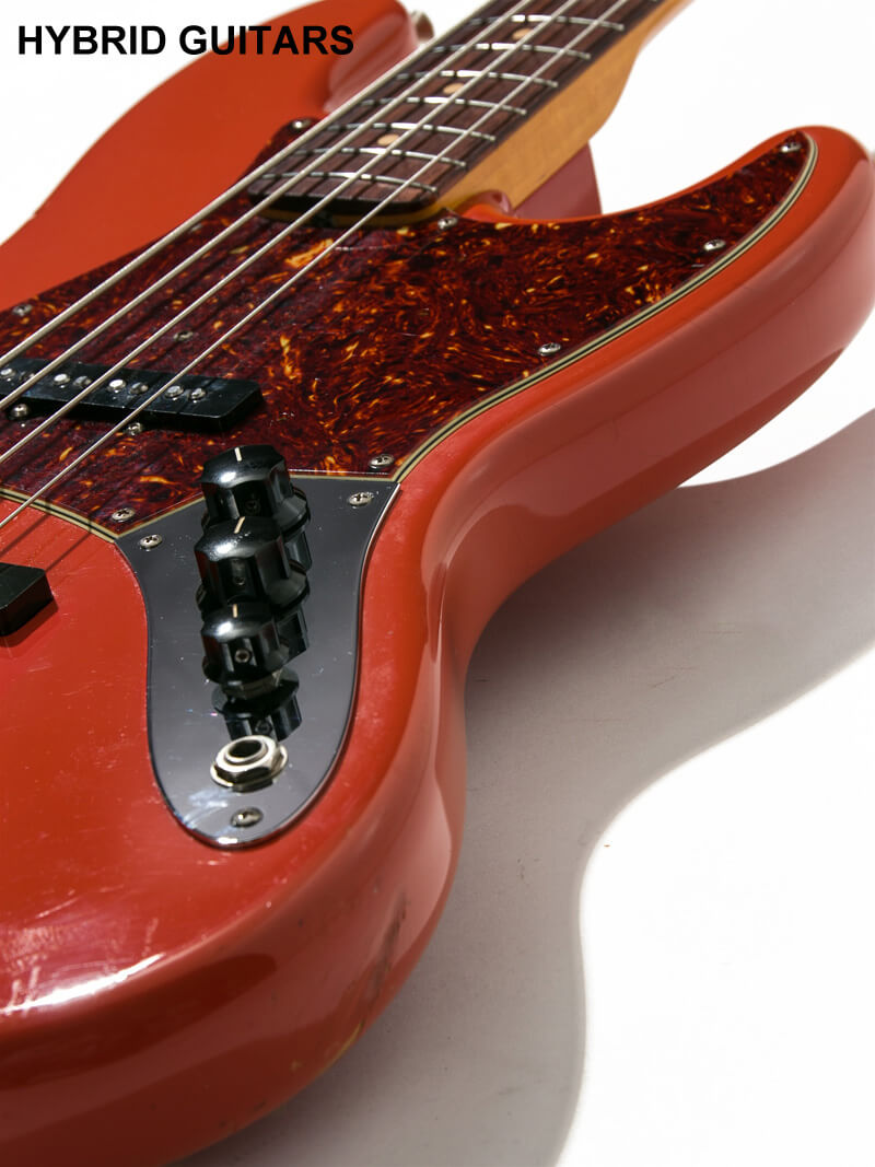 Fender Custom Shop MBS 1961 Jazz Bass Matching Head Fiesta Red Master Built by Mark Kendrick 13