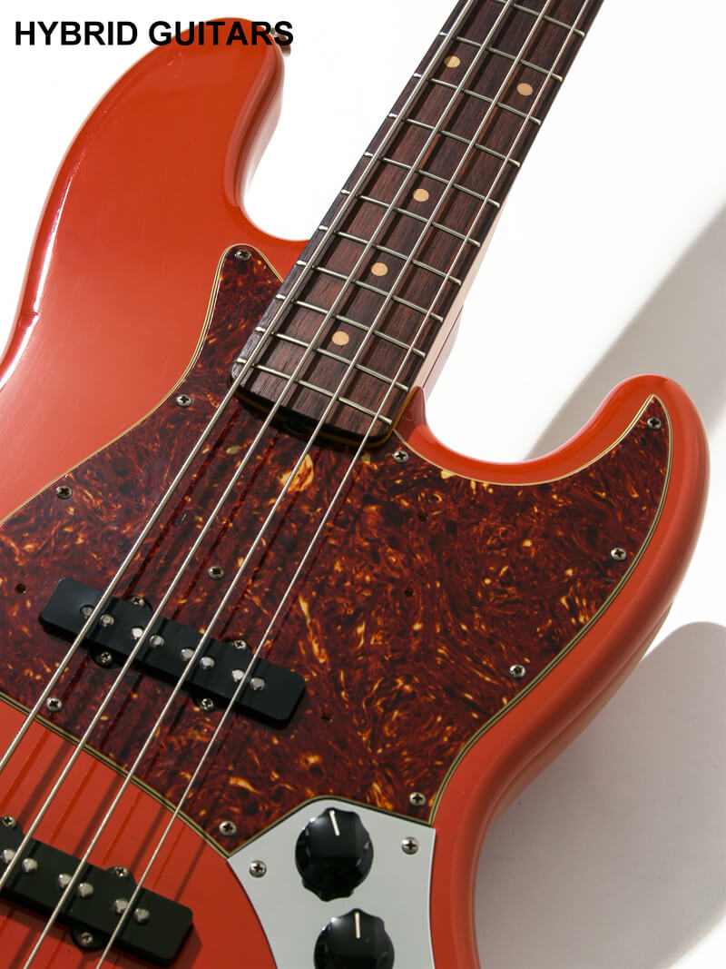 Fender Custom Shop MBS 1961 Jazz Bass Matching Head Fiesta Red Master Built by Mark Kendrick 9