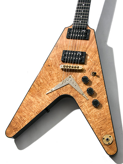 Dean NAMM Show Limited Exotic Wood Flying V Spalted Maple