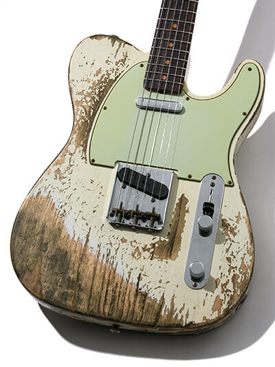 Fender Custom Shop NAMM Limited 1963 Telecaster Dark Rosewood & Extra Body Relicing Super Heavy Relic Aged Olympic White 