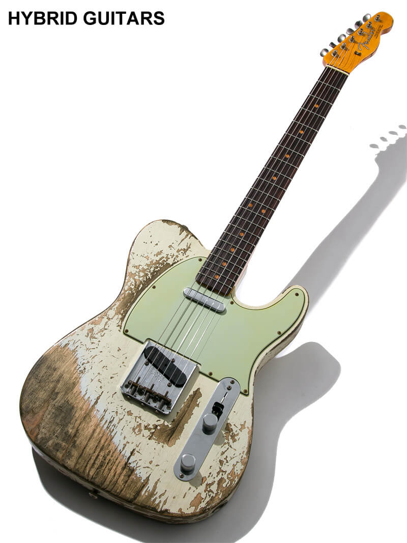 Fender Custom Shop NAMM Limited 1963 Telecaster Dark Rosewood & Extra Body Relicing Super Heavy Relic Aged Olympic White  1