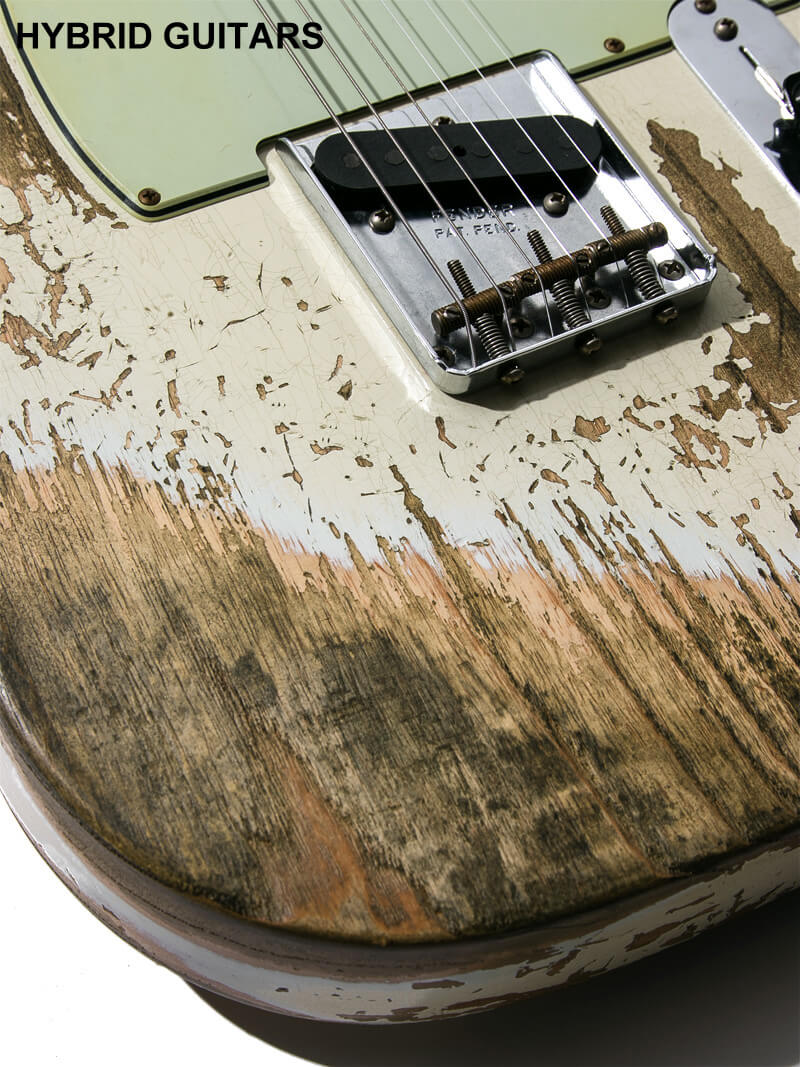 Fender Custom Shop NAMM Limited 1963 Telecaster Dark Rosewood & Extra Body Relicing Super Heavy Relic Aged Olympic White  13