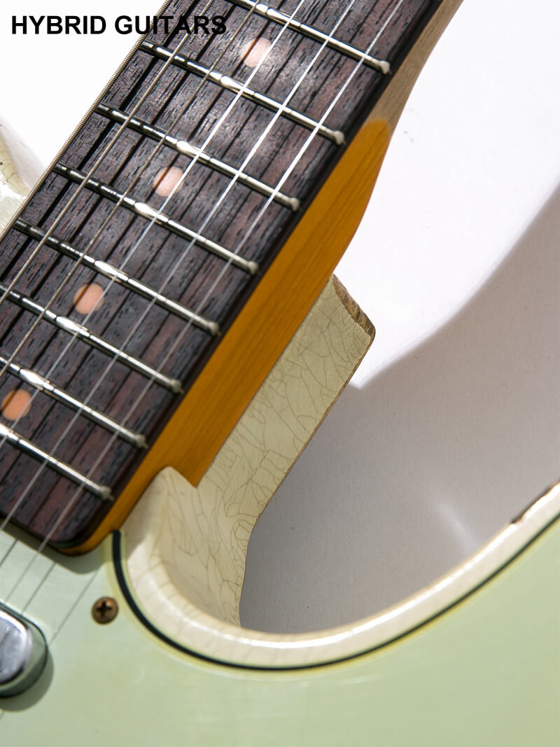 Fender Custom Shop NAMM Limited 1963 Telecaster Dark Rosewood & Extra Body Relicing Super Heavy Relic Aged Olympic White  15