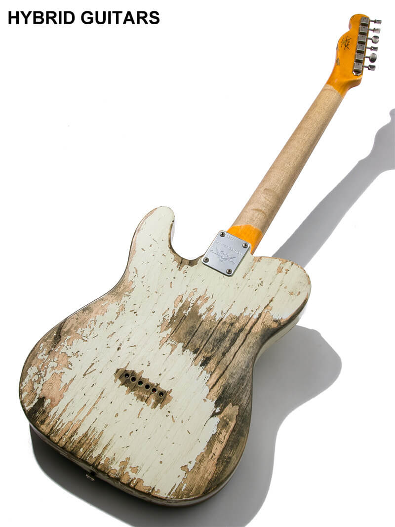 Fender Custom Shop NAMM Limited 1963 Telecaster Dark Rosewood & Extra Body Relicing Super Heavy Relic Aged Olympic White  2