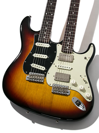 Vanzandt Double Neck Stratocaster 3-Tone Burst