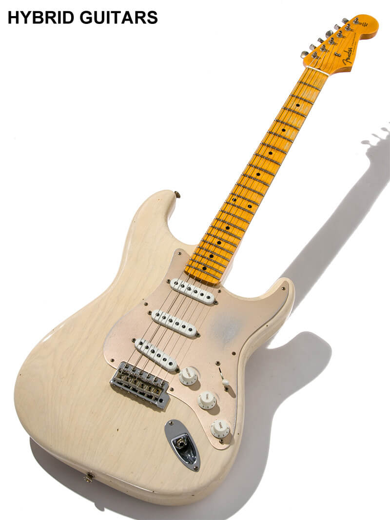 Fender Custom Shop 2019 Event Limited Edition 1955 Dual-Mag Stratocaster Heavy & Journeyman Relic Aged White Blonde 1