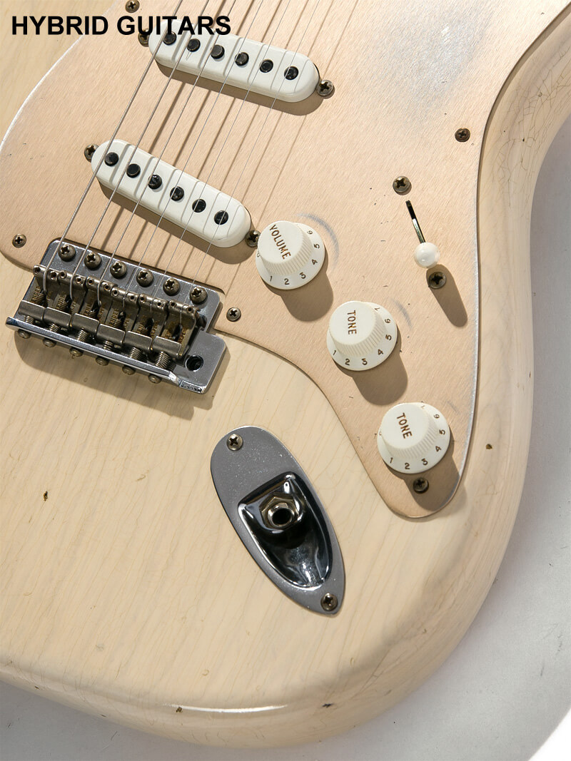Fender Custom Shop 2019 Event Limited Edition 1955 Dual-Mag Stratocaster Heavy & Journeyman Relic Aged White Blonde 10