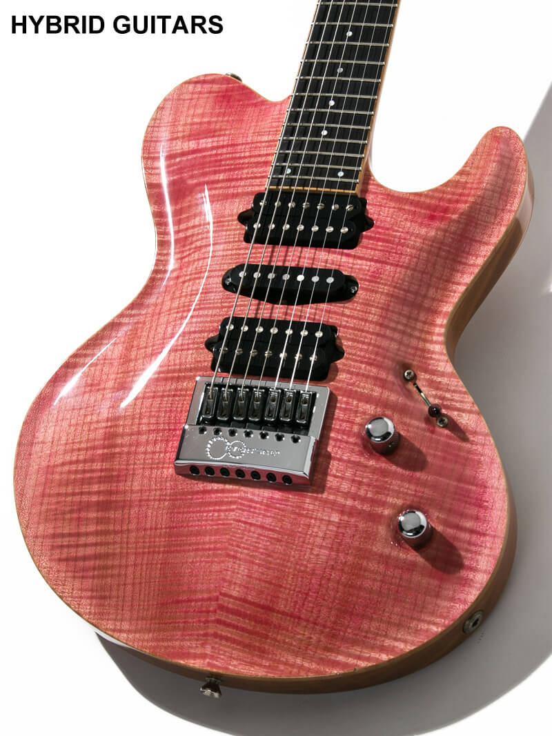 Combat Custom Order 7strings Flame Maple Faded Trans Pink 3
