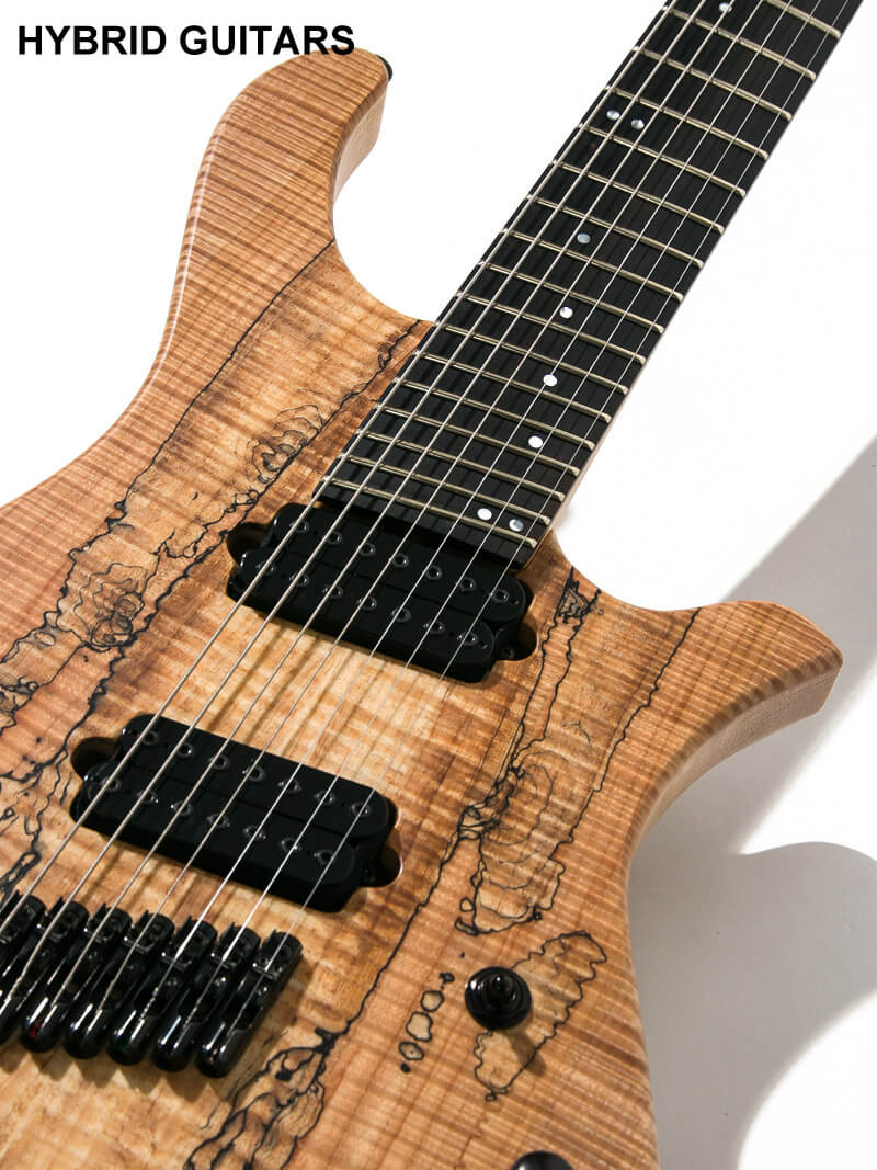 Overload Custom Guitars Rea7 Spalted Maple Natural 9