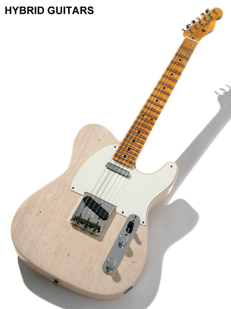 Fender Custom Shop 2022 Collection 1958 Telecaster Journeyman Relic Heavy Checking Aged White Blonde 1