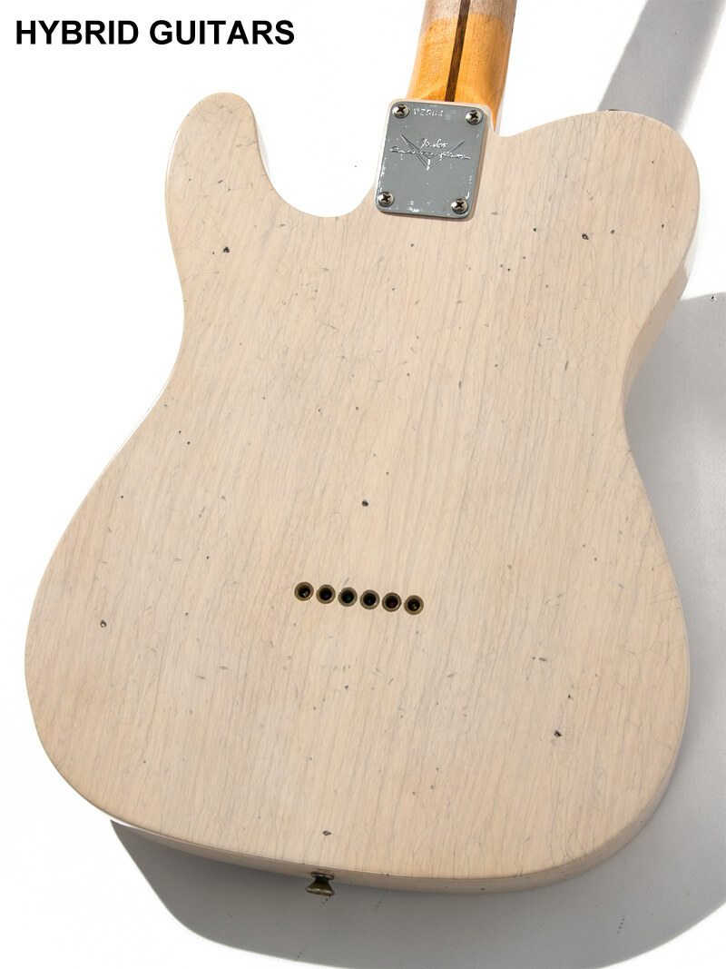 Fender Custom Shop 2022 Collection 1958 Telecaster Journeyman Relic Heavy Checking Aged White Blonde 4