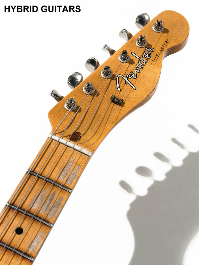 Fender Custom Shop 2022 Collection 1958 Telecaster Journeyman Relic Heavy Checking Aged White Blonde 5